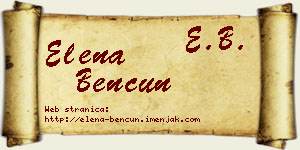 Elena Bencun vizit kartica